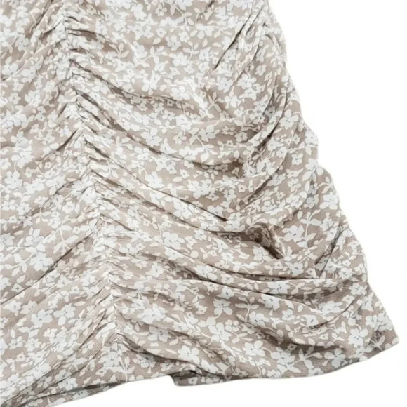 Le Lis Nude Ruched Floral Chiffon Mini Slip Dress M - Picture 2 of 4